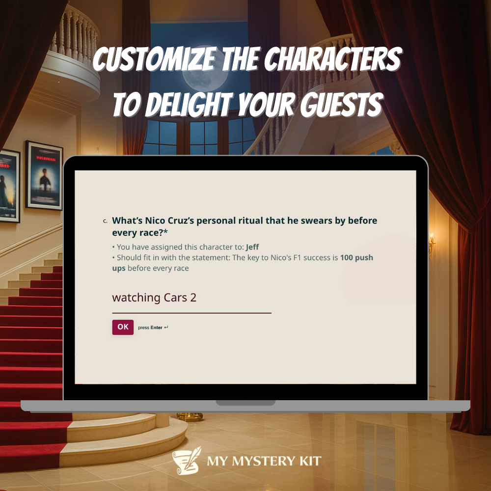 customize characters to delight your guests
